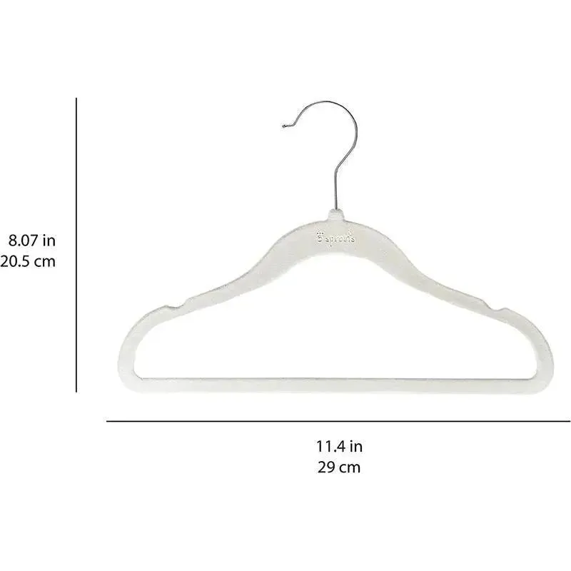 3 Sprouts - 15Pk Baby Velvet Hangers, Green