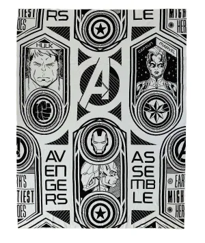 Assemble Avengers Cotton Knitted AC Blanket For Kids (2 to 4 Years for Kids)