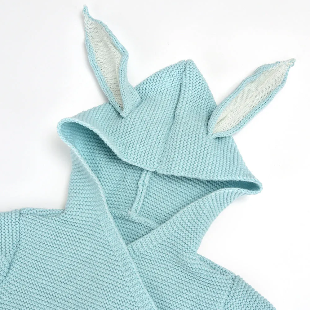 Baby Knitted Rabbit Receiving - Swaddle Blanket