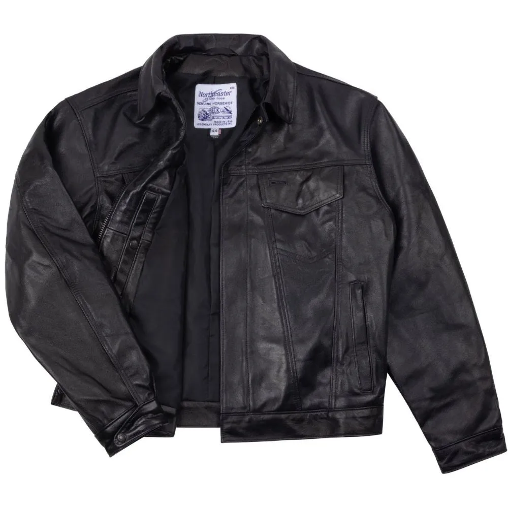 BECK® 501 Trucker Style Genuine Horsehide Motorcycle Jacket