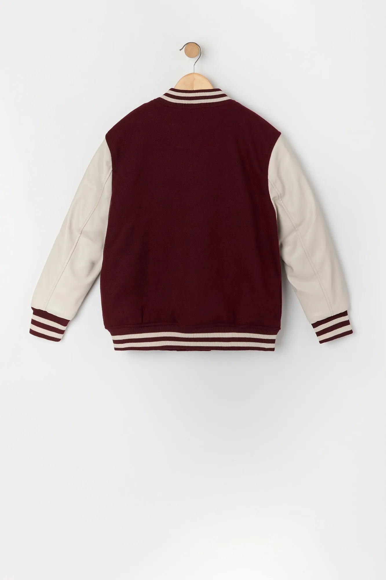 Boys Embroidered Fleece Varsity Jacket