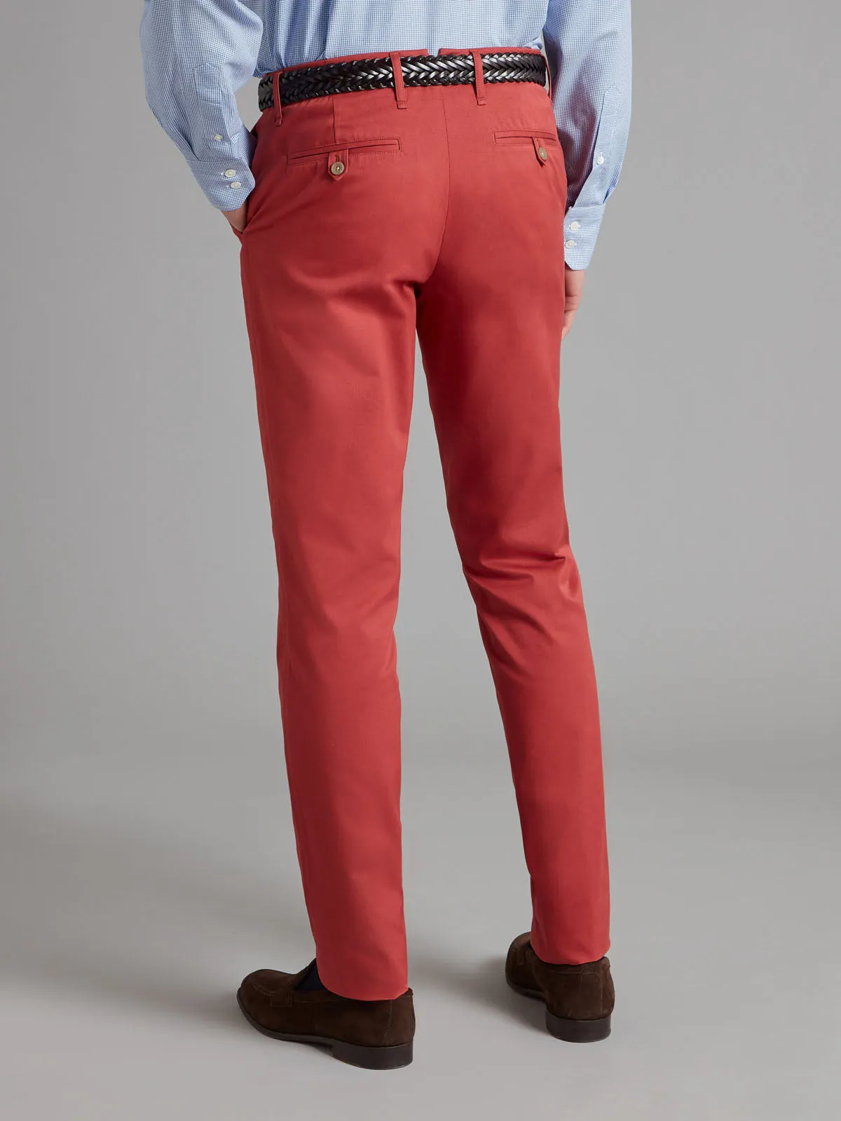 Brompton Chinos - Brick Red