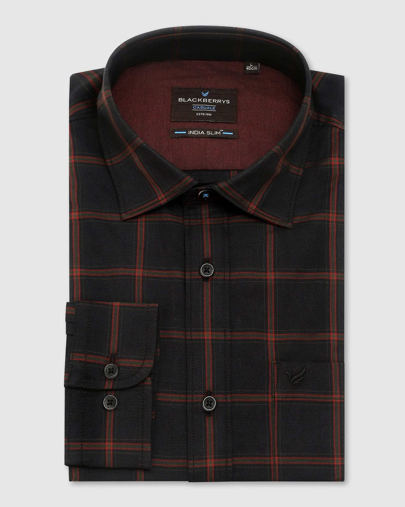 Casual Black Check Shirt - Tyler