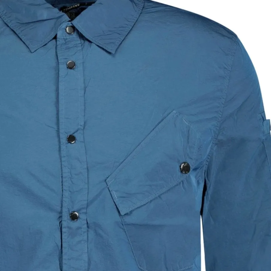 CP COMPANY Lens Chrome Overshirt Jacket Blue