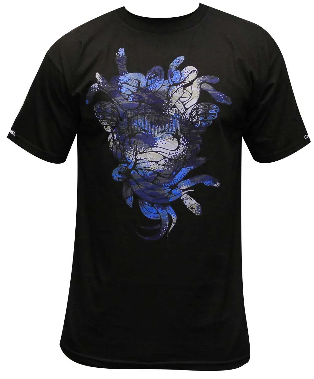 Crooks & Castles Cerulean Camo Medusa T-shirt Black