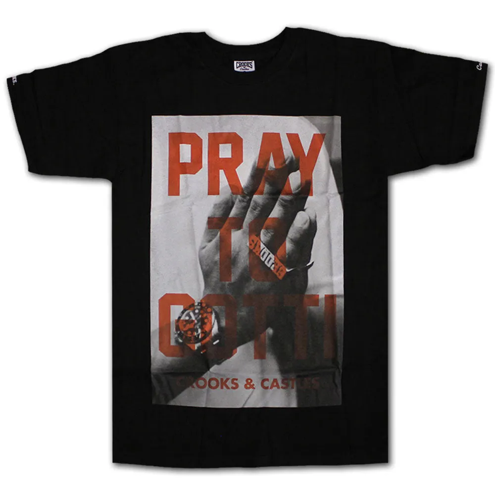 Crooks & Castles Pray To Gotti T-Shirt Black