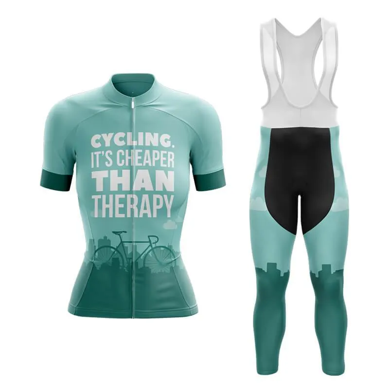 Cycling. It's Cheaper Than Therapy (V1) Club Cycling Kit