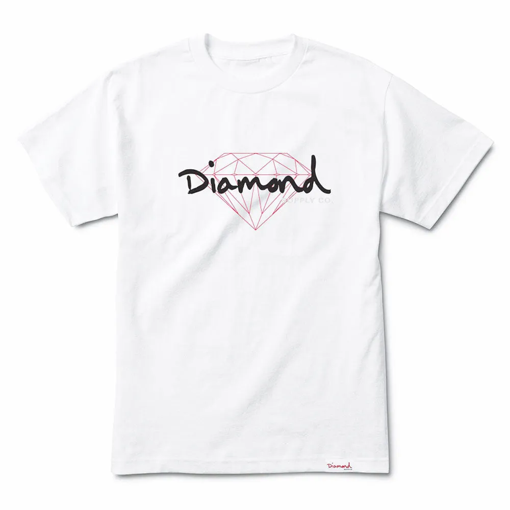 Diamond Supply Co Brilliant Script T-shirt White