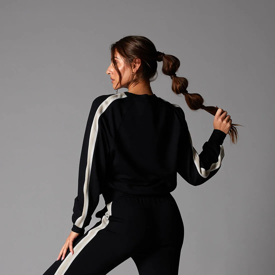 Ease Crew Stripe Sweatshirt