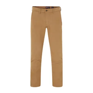 Eddie premium comfort stretch chino in Dark Tan