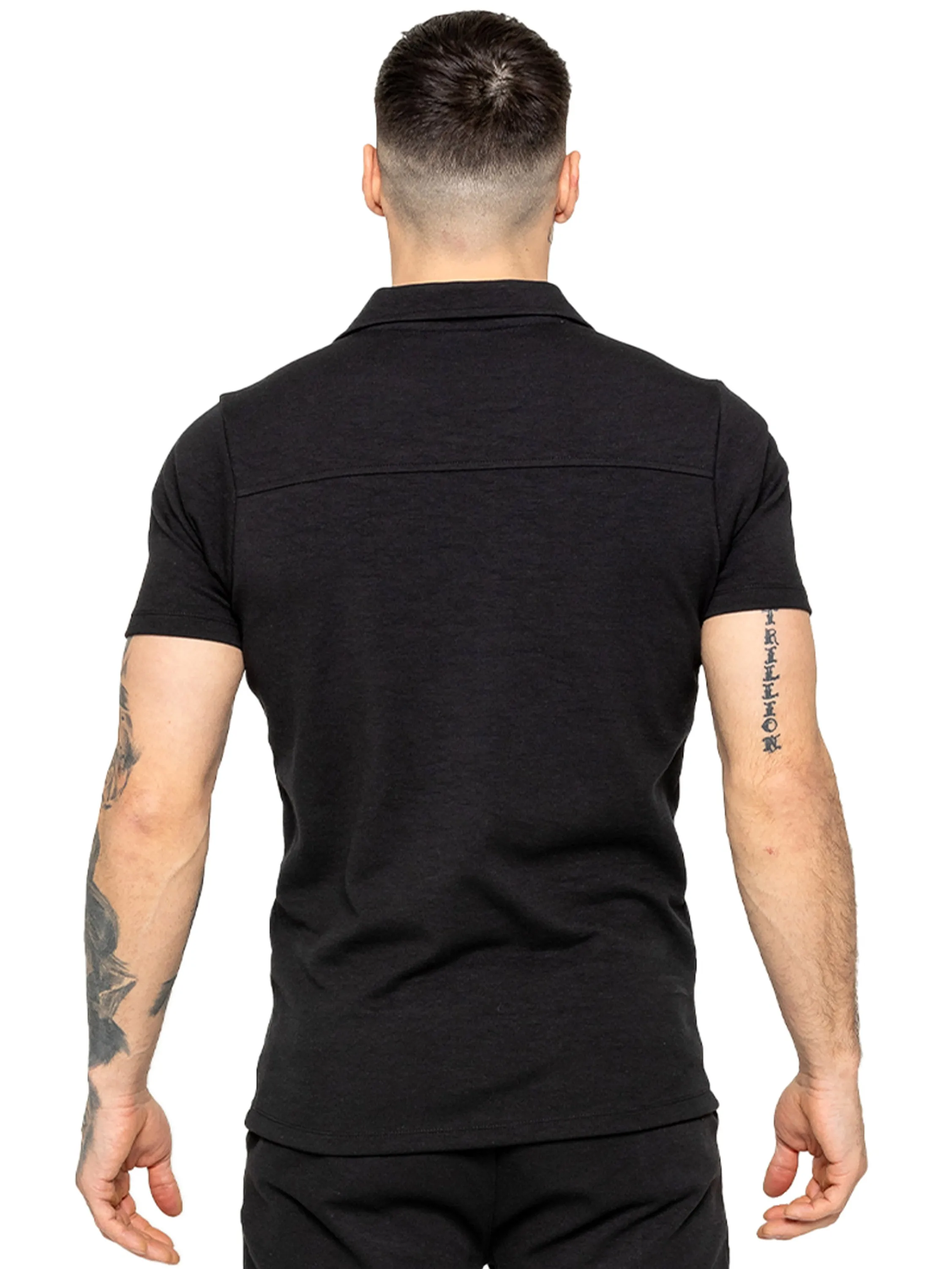 Enzo | Mens Open Collar Polo Shirt