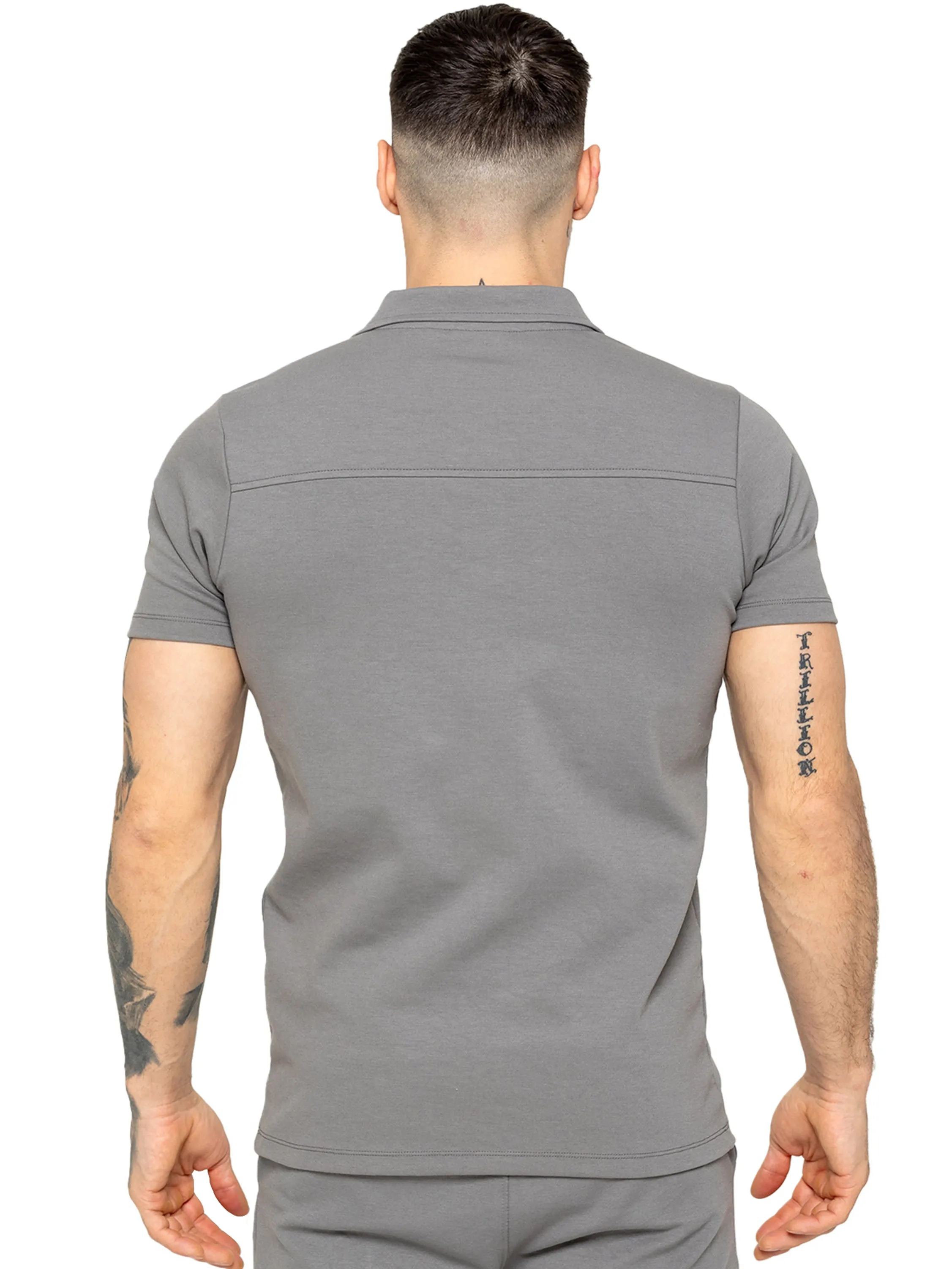 Enzo | Mens Open Collar Polo Shirt