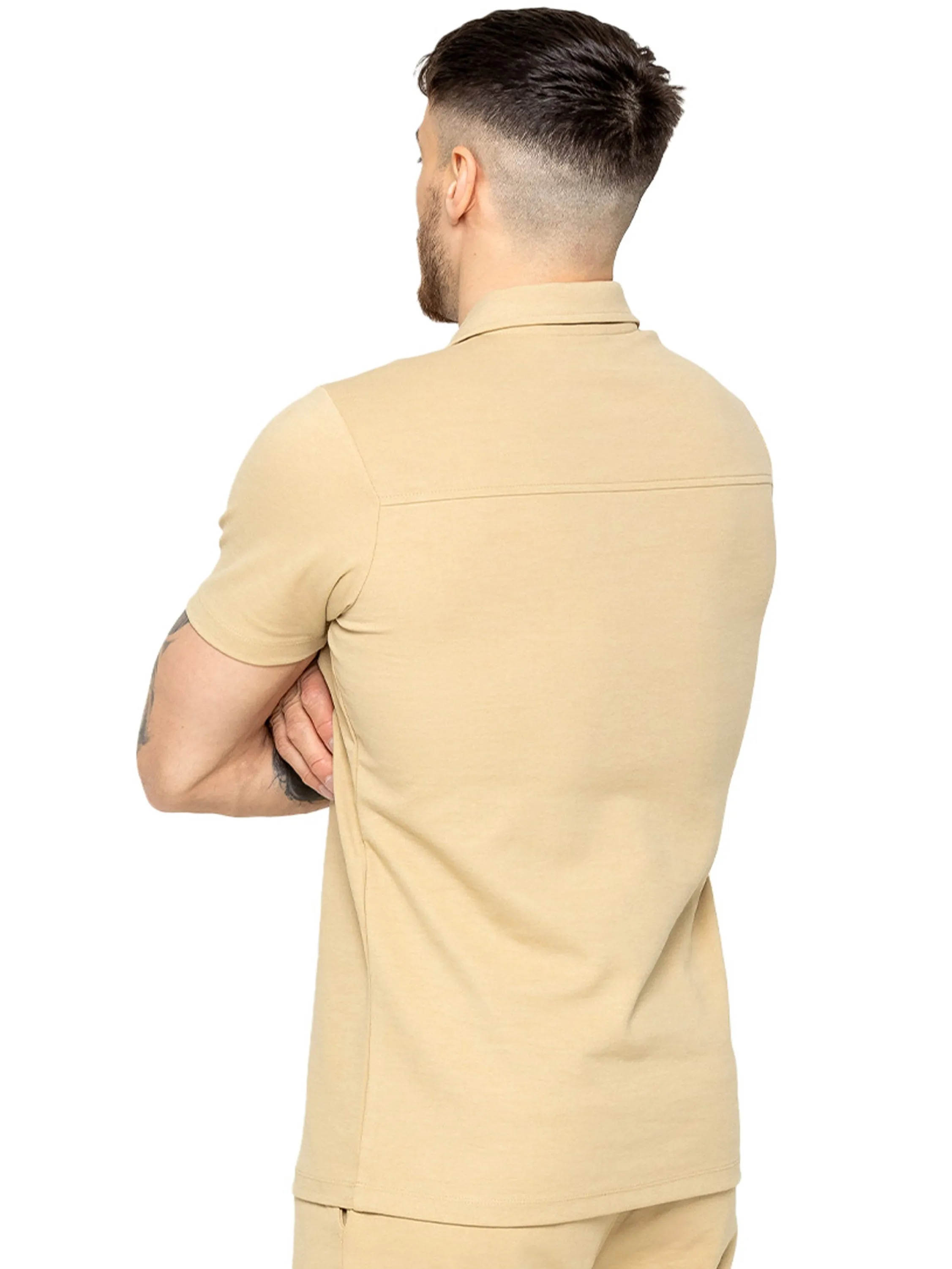 Enzo | Mens Open Collar Polo Shirt