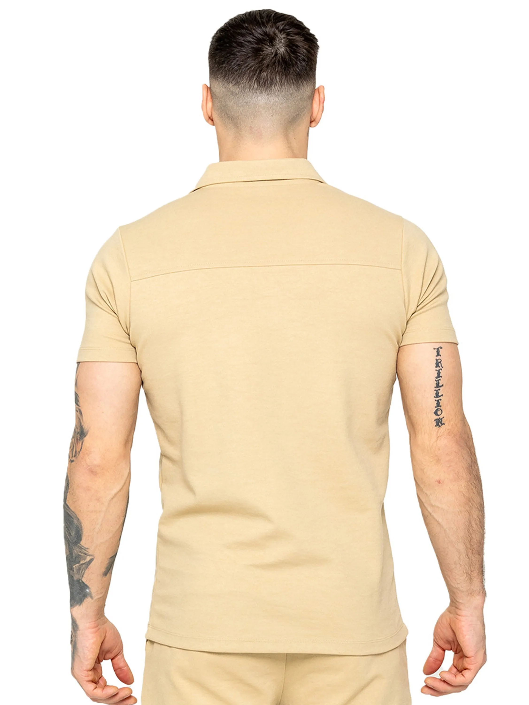 Enzo | Mens Open Collar Polo Shirt