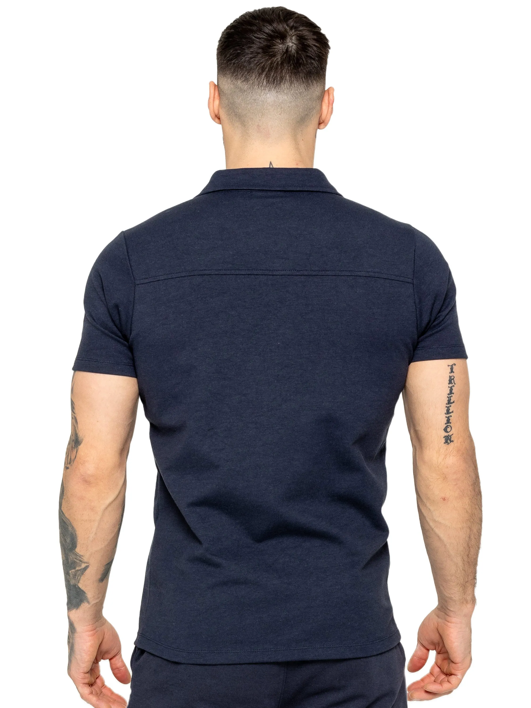 Enzo | Mens Open Collar Polo Shirt