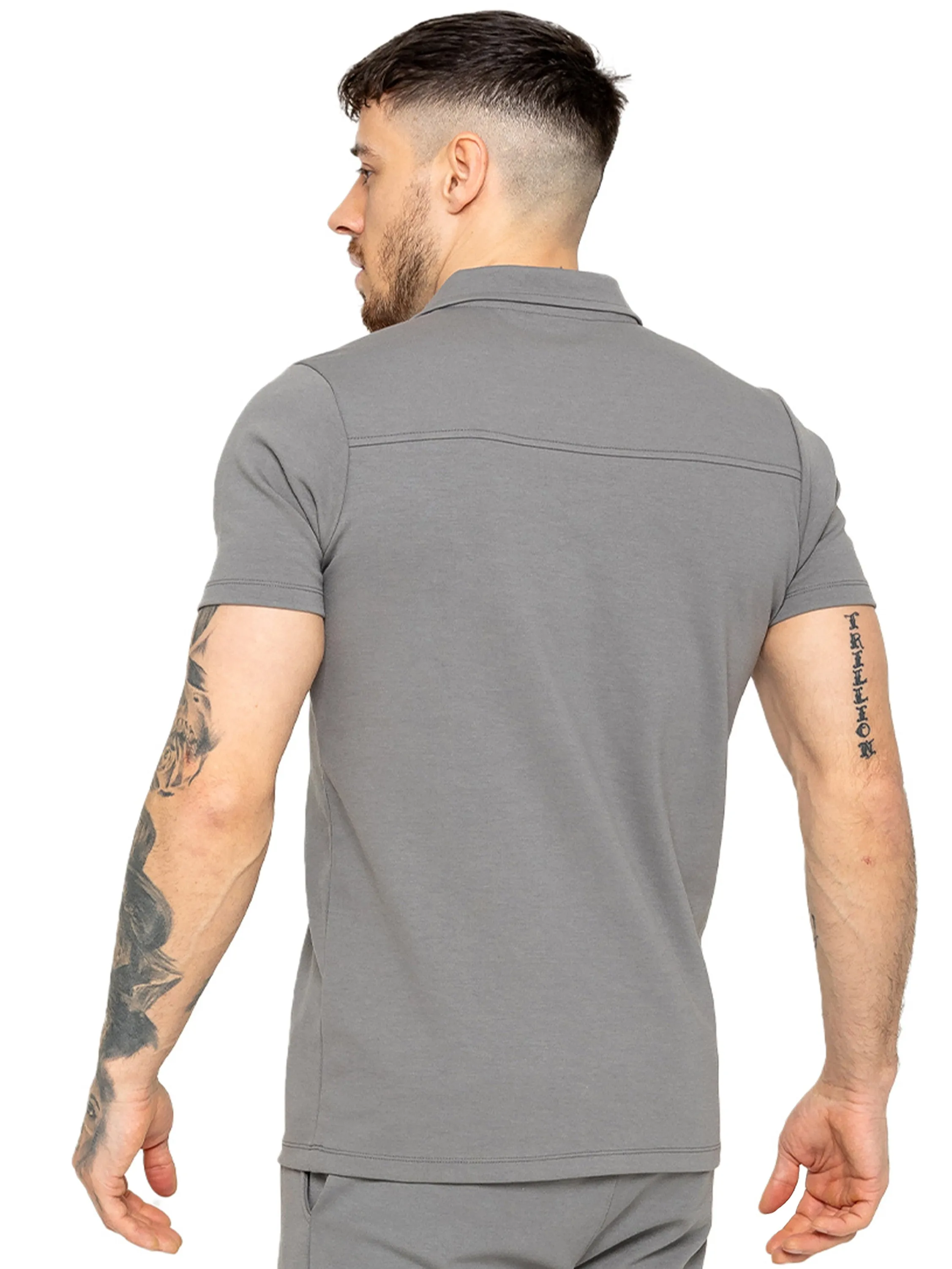 Enzo | Mens Open Collar Polo Shirt