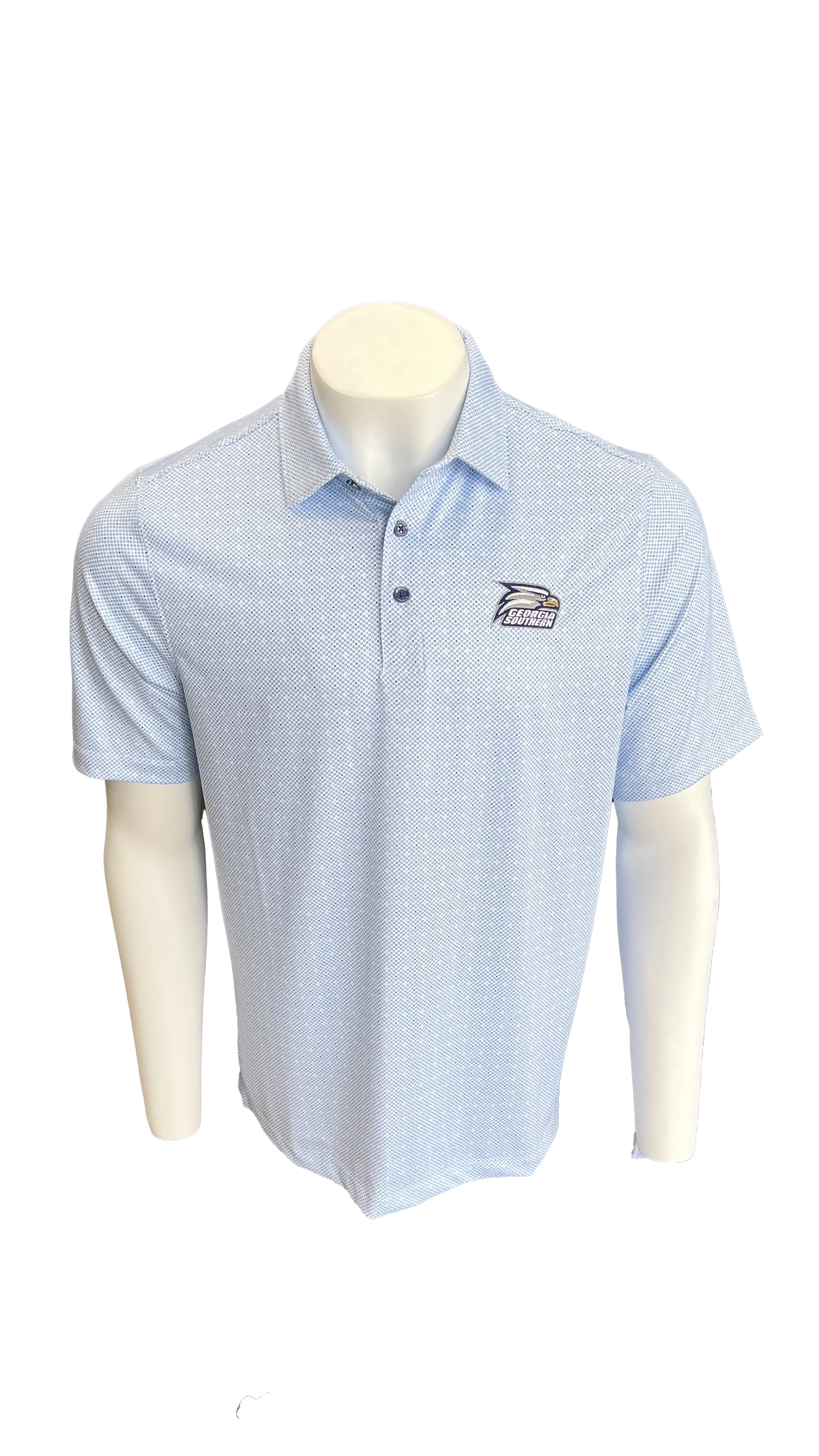 Georgia Southern Eagles Cutter & Buck Pike Double Dot Print Stretch Mens Polo