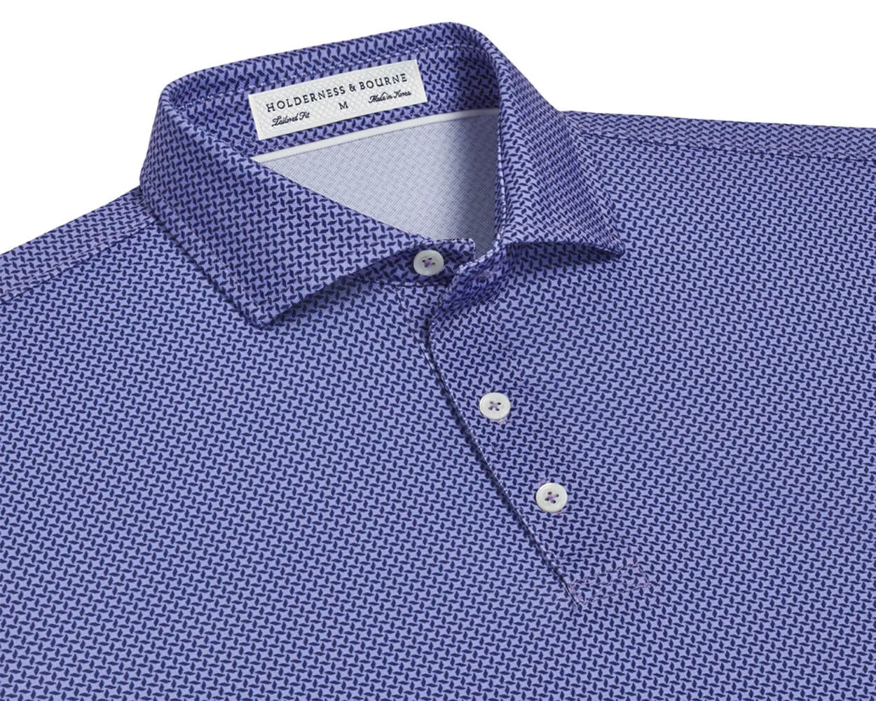 Holderness & Bourne The Collins Shirt: Lavender & Navy