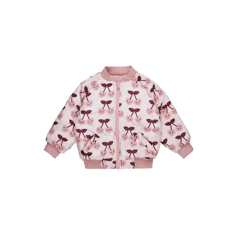 Huxbaby Cherry Hearts Reversible Bomber