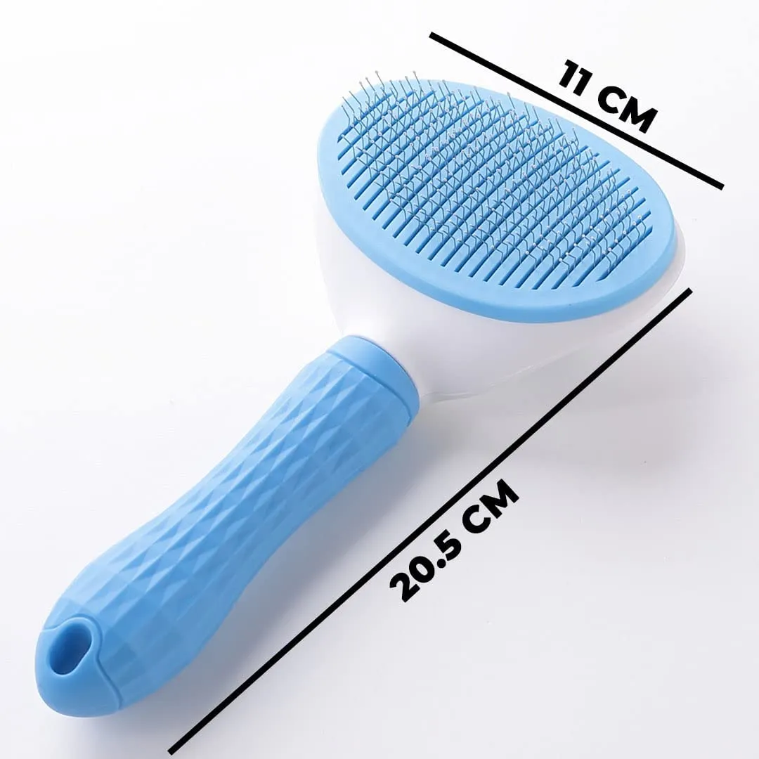 Kuber Industries Dog Brush|Dog Brush for Hair Cleaning|De-tangling|& Grooming|Helps Prevent Fur Loss Upto 90% by Increasing Blood Circulation|Suitable for Small & Medium Pets|PT213B|Pack Of 5|Blue