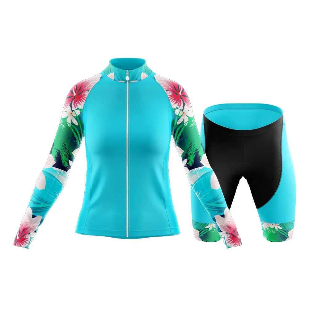 Max Lily Floral Sleeves Club Cycling Kit