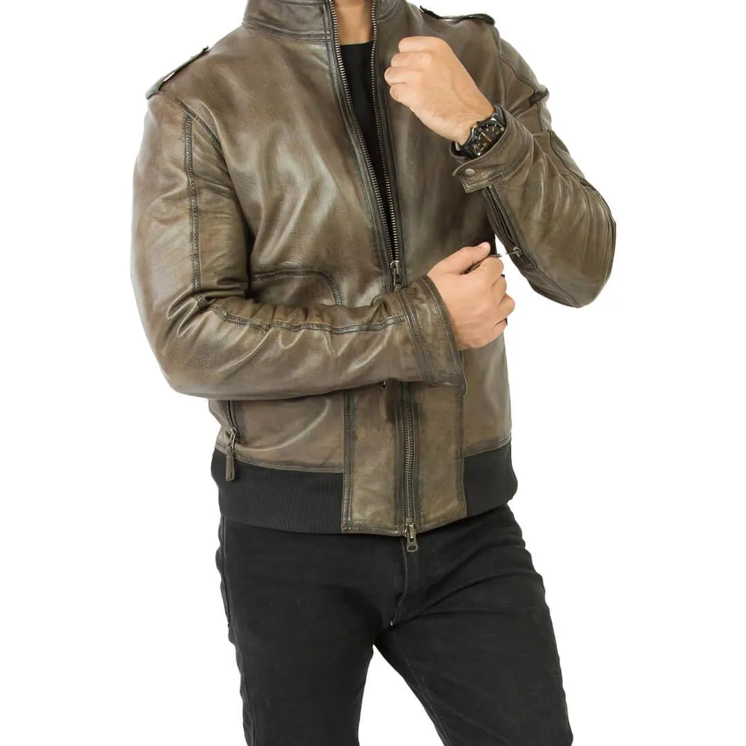 Men's Biker Leather Jacket