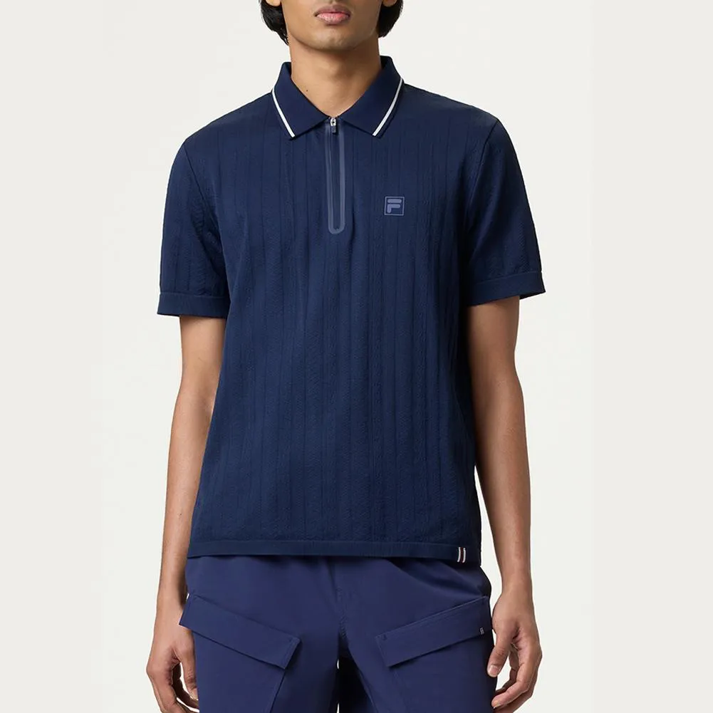 Mens Challenger Cable Zip Tennis Polo