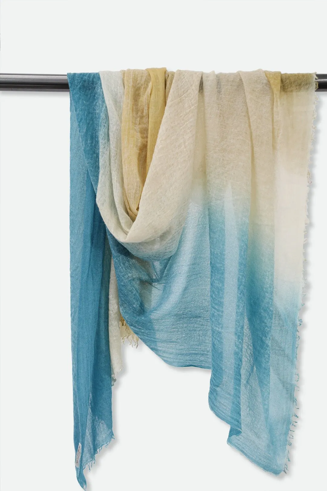 MYKONOS DEGREDE SCARF IN HAND DYED CASHMERE