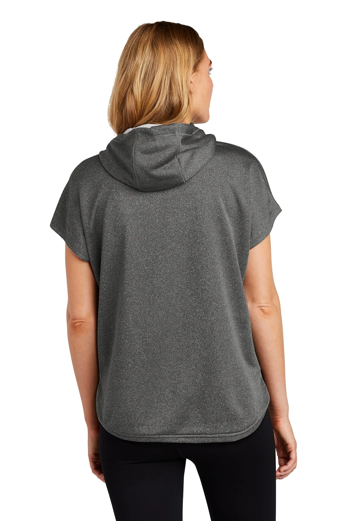 New Era Ladies Short Sleeve Custom Hoodies, Graphite Heather