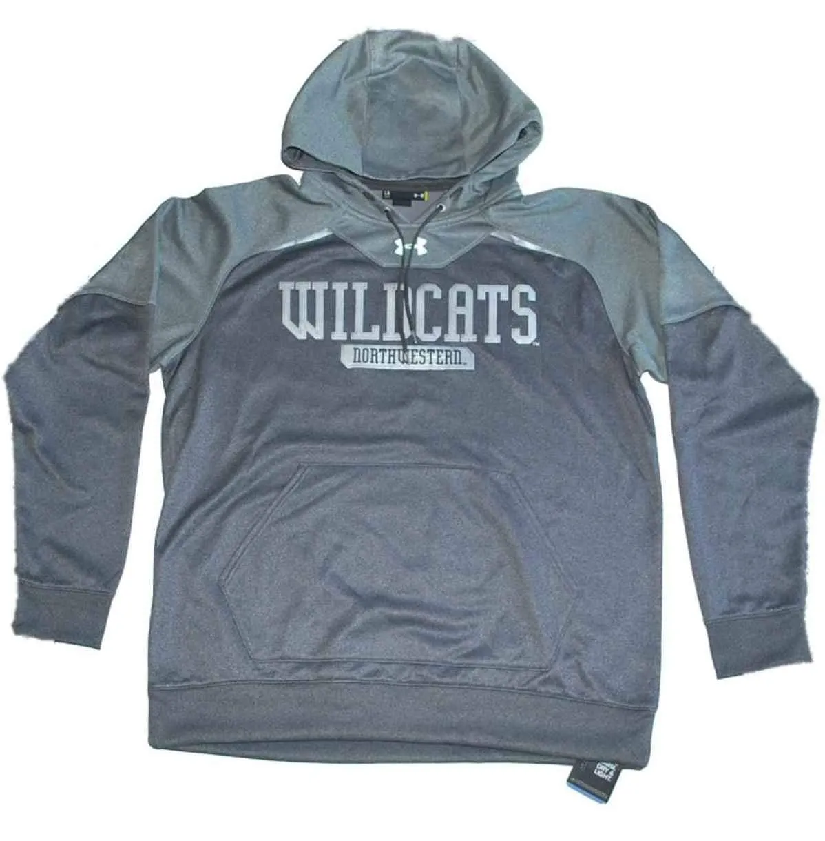 Northwestern Wildcats Under Armour Gray Loose Performance Hoodie Sweatshirt (L)