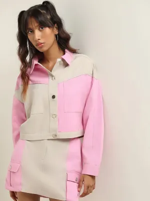 Nuon Pink Tailored Cotton Jacket