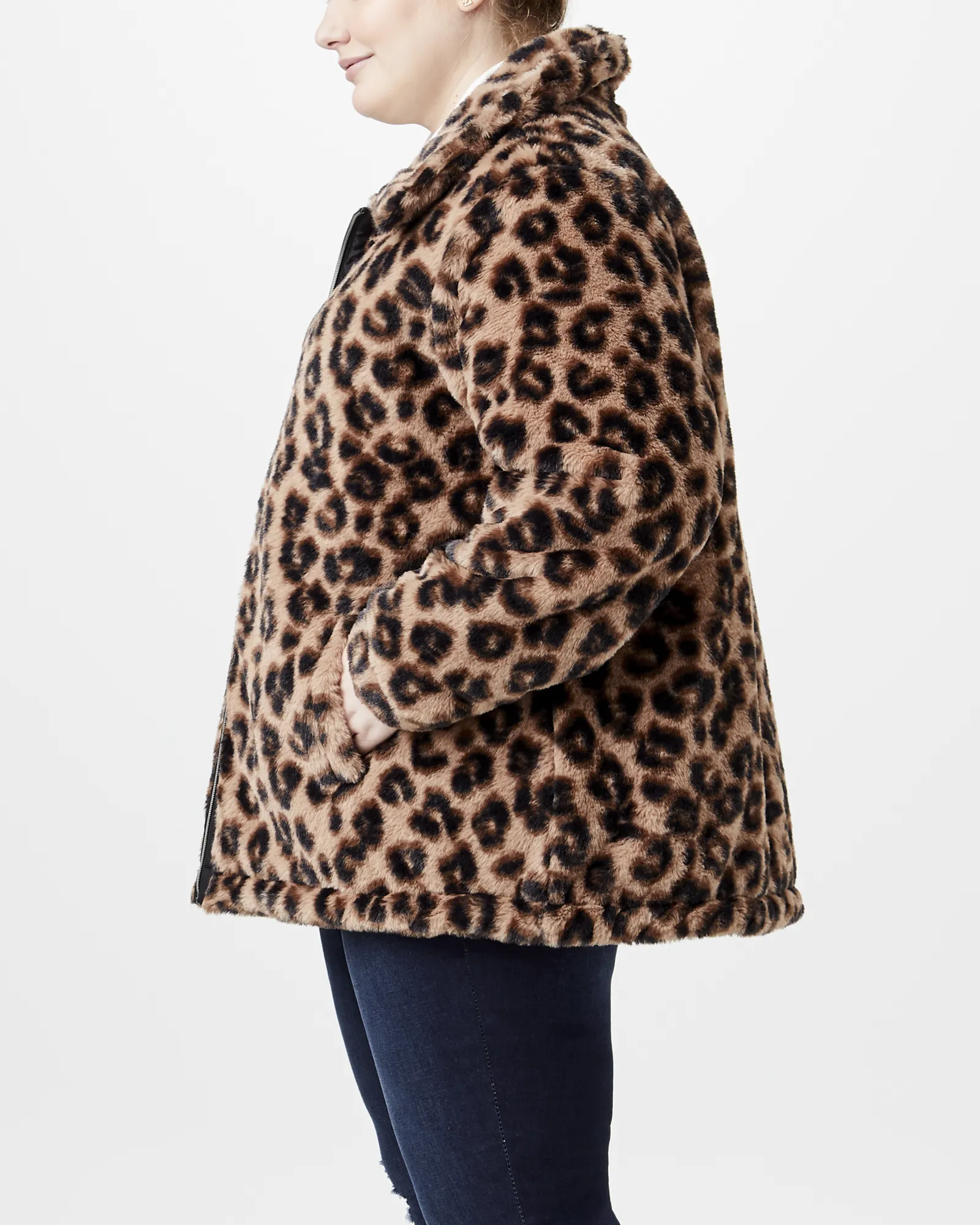 Raquel Reversible Faux-Fur Coat | Tan / Black