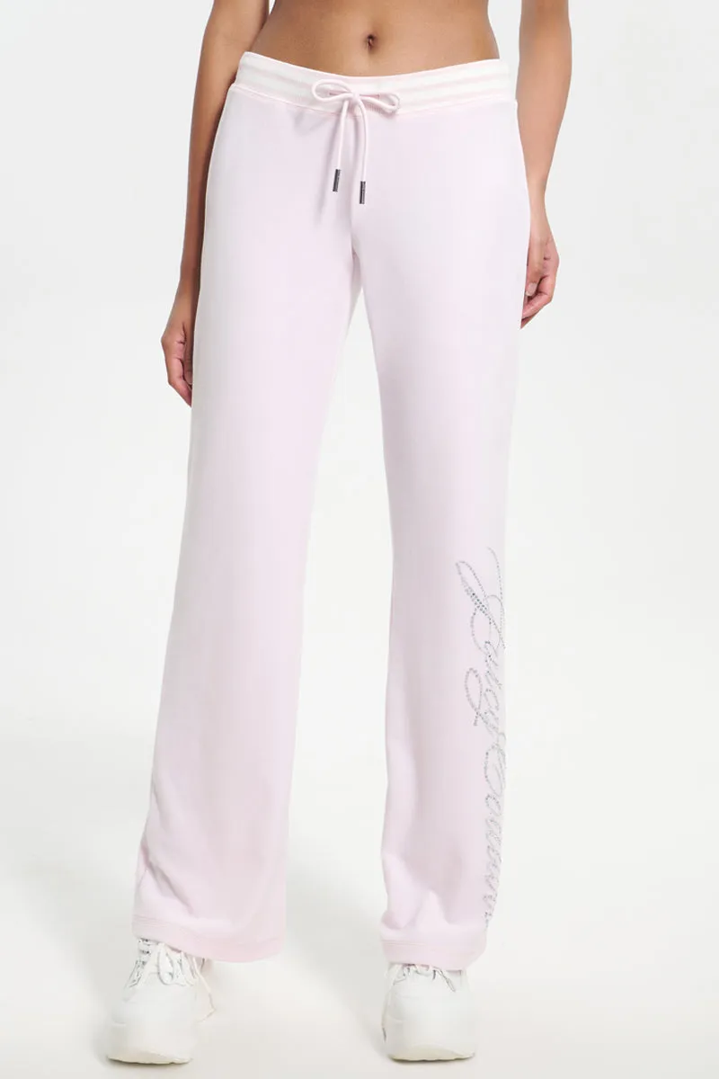 Script Bling Velour Track Pants