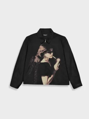 Smoking Girl Baseball Jacket