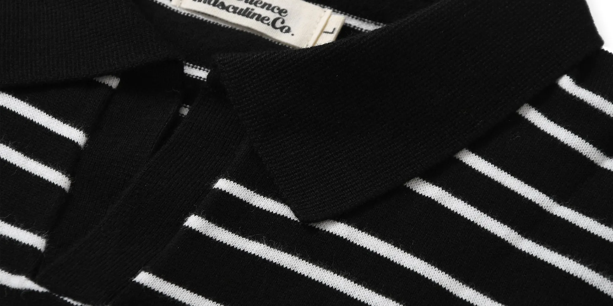 Striped Johnny Collar Polo Men