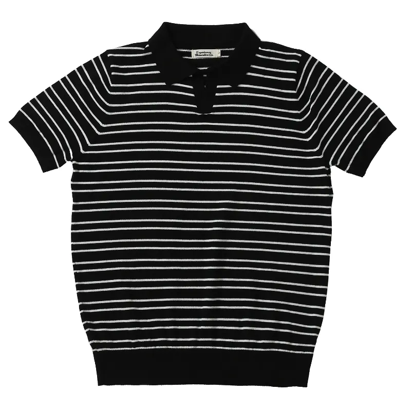 Striped Johnny Collar Polo Men