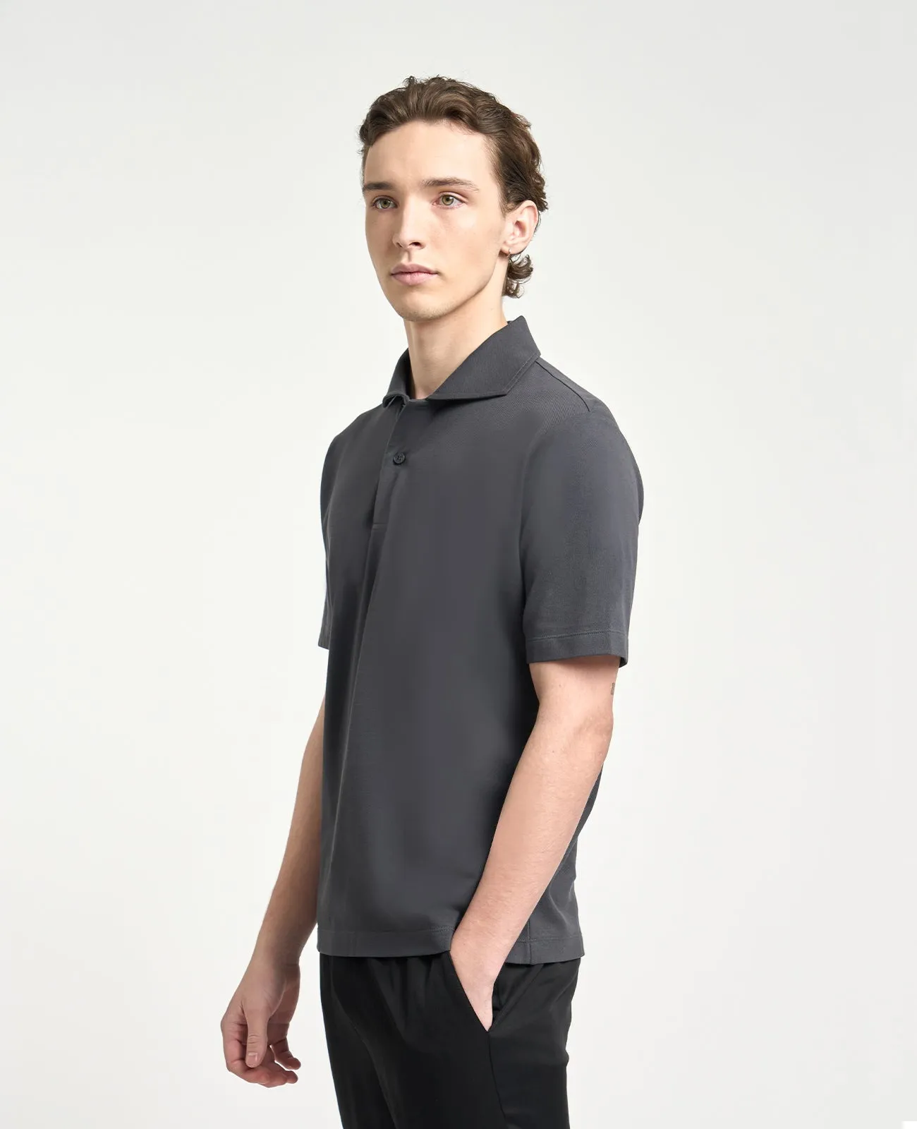 Supima Pique Spread Collar Polo