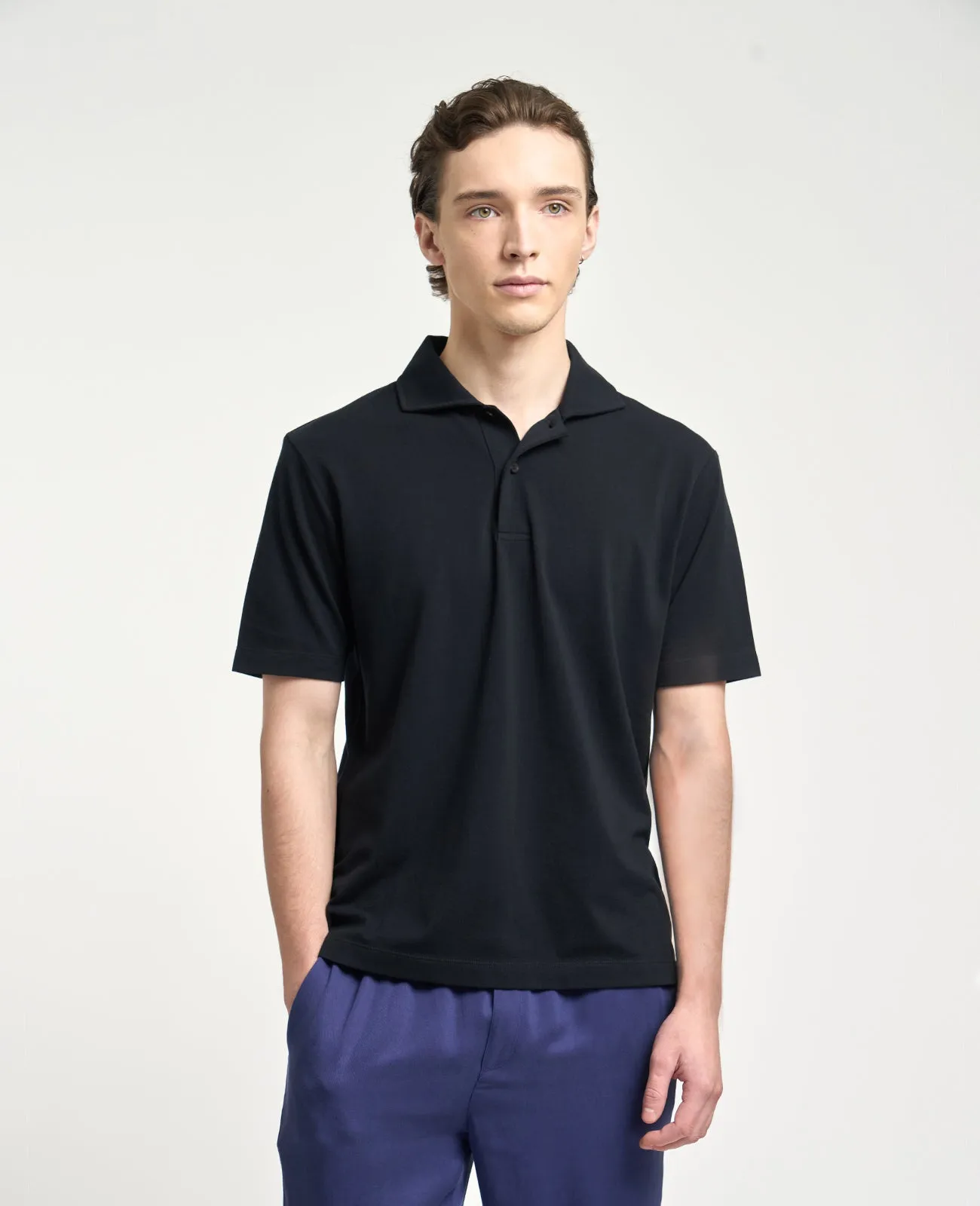 Supima Pique Spread Collar Polo