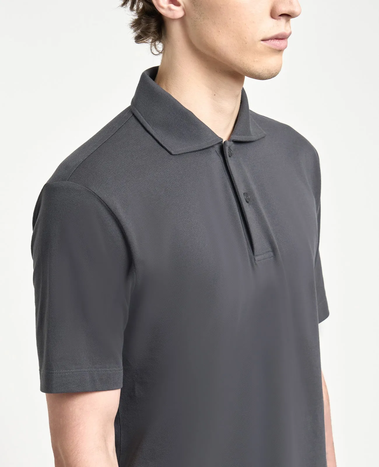 Supima Pique Spread Collar Polo