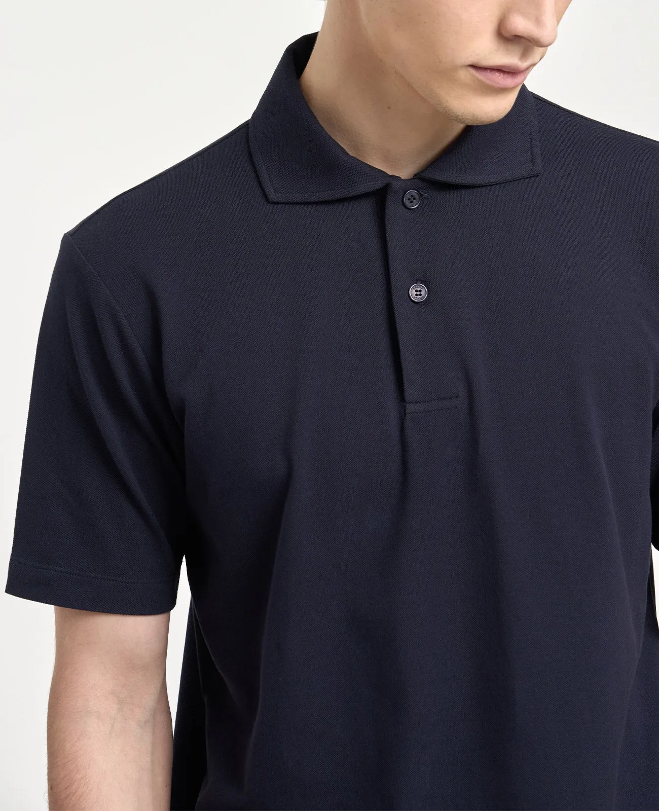 Supima Pique Spread Collar Polo