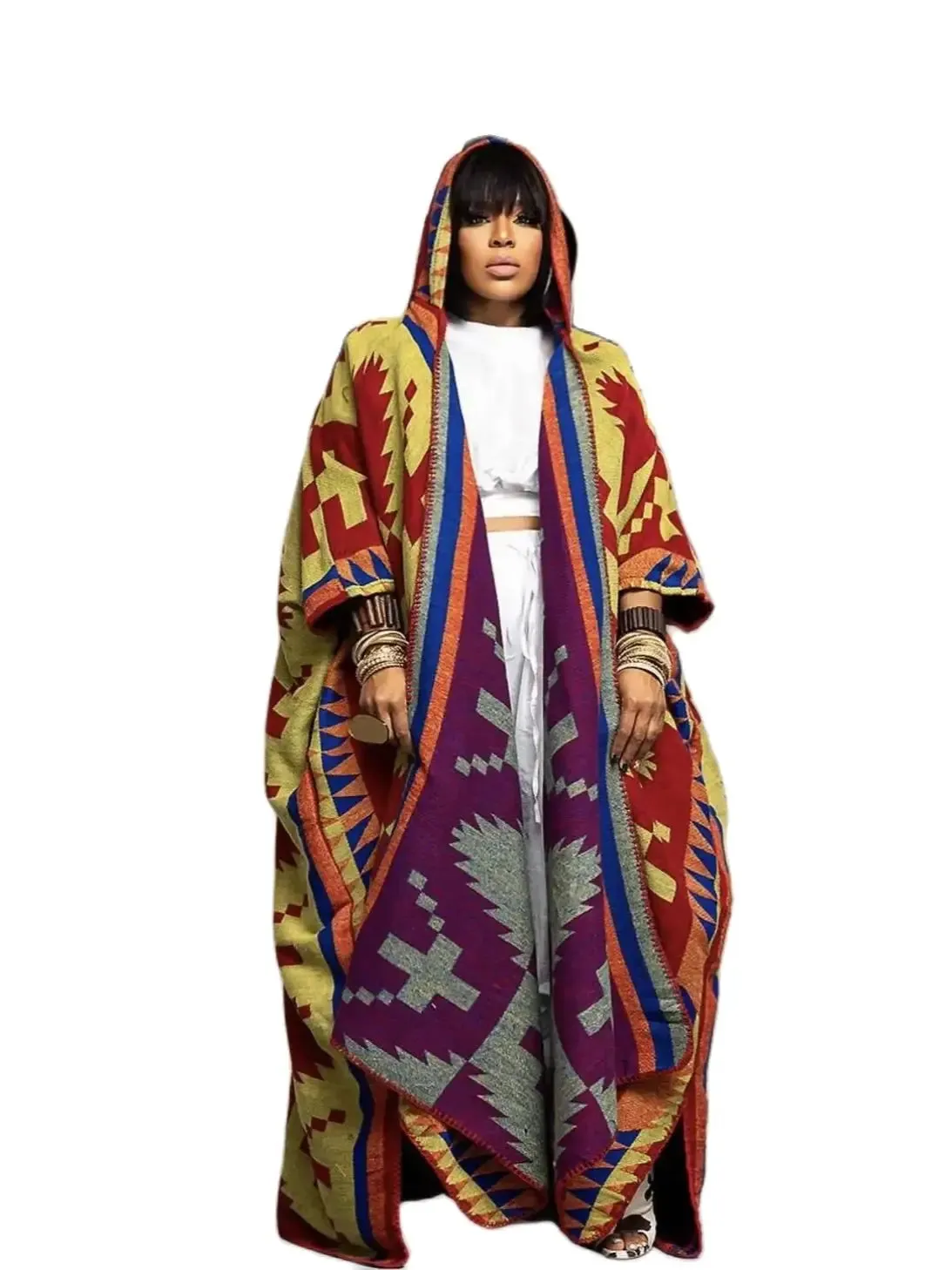 TEEK - Tribe Hooded Open Long Cardigan