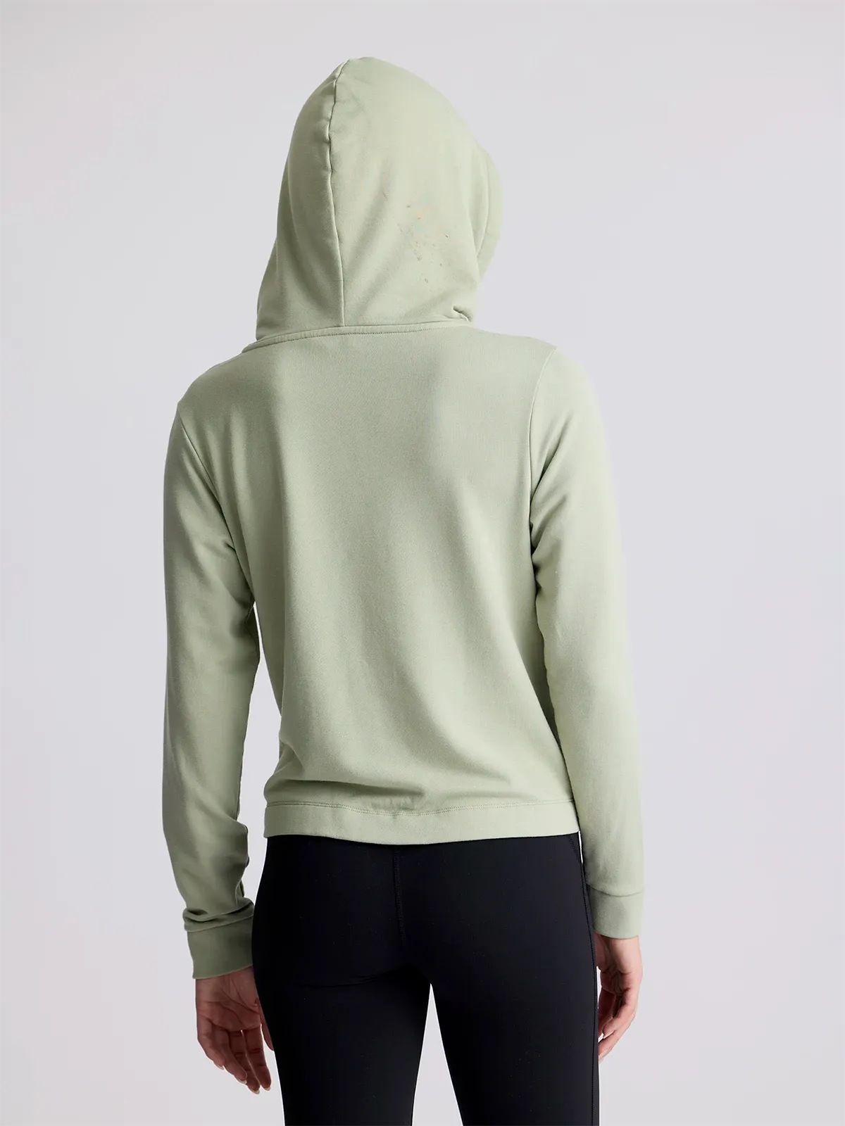 Women's Bamboo Lightweight Fleece Cropped Hoodie - Desert Sage