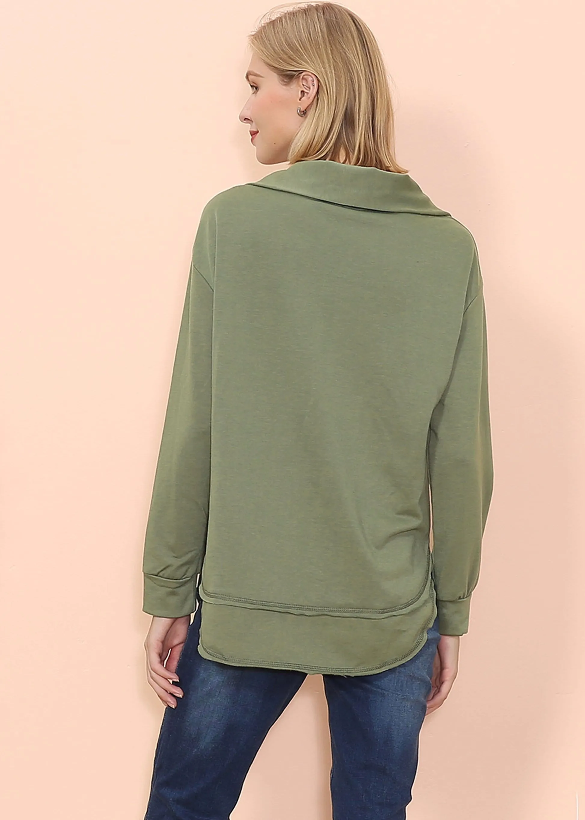 Zip Up Funnel Neck Sweater